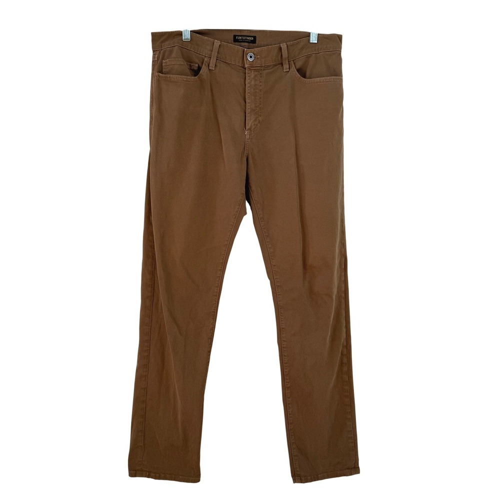 Flint and Tinder Men‎ Straight Fit Chinos Pants USA STRETCH MOCHA (ACTUAL 34x31)